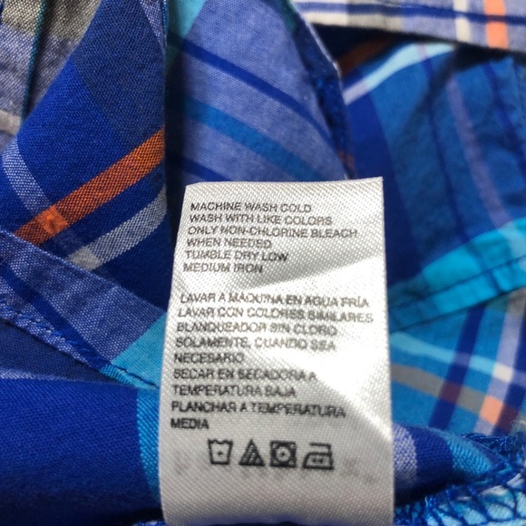 Healthtex Pocketed Plaid Long Sleeve Button Down - Picture 5 of 6